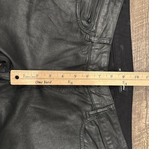 The Kooples Leather Effect Short Fit Black Skinny Jeans Size 28 - Picture 5 of 9